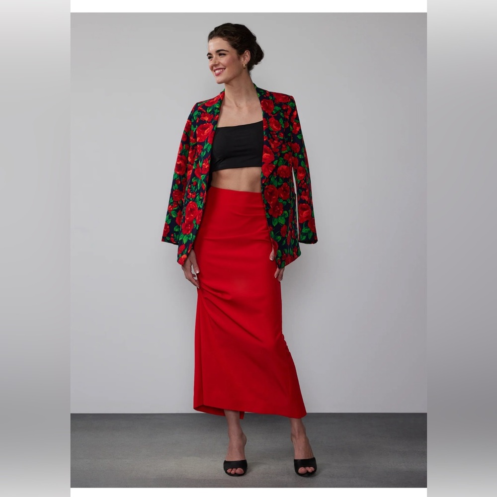 Red Twill Skirt